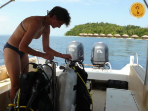 preparing for diving